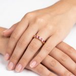 Ruby & Natural Diamond Gold Ring for Women