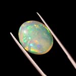 White Round Opal