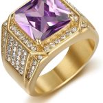 Amethyst & Diamond Ring in Gold