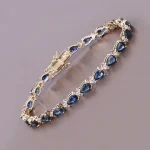 Blue Sapphire Bracelet in Gold