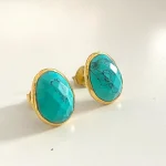 Firoza (Turquoise) Ear Tops in Gold – Women