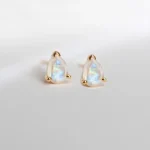 Moonstone Ear Tops in Gold – Women