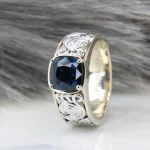 Blue Sapphire Ring in Silver