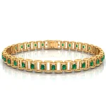 Emerald Bracelet in Gold for Men