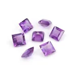 Emerald / Princess Cut Amethyst
