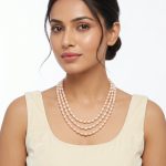 Three-Layered Natural Pearl Necklace