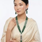 Emerald Necklace Set with Matching Earrings