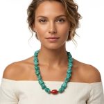 Turquoise & Red Coral Necklace