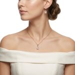 Pearl & Moissanite Rose Gold Pendant Set