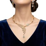 Natural Aquamarine & Natural Diamond Necklace Set