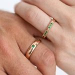 Emerald Couple Rings in Gold