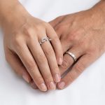 Moissanite Couple Rings in Silver