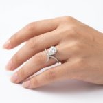Moissanite Silver Ring