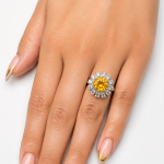 Citrine & Diamond Ring