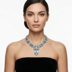 Blue Topaz & Moissanite Necklace
