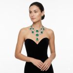 Green Fluorite & Moissanite Necklace