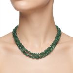 Natural Emerald Two-Layered Necklace