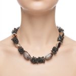 Natural Agate & Smoky Topaz Necklace